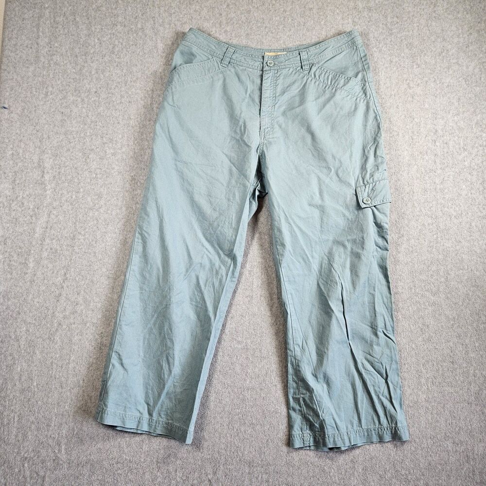 Royal Robbins Capri Pants Womans 12 Chino Canvas  Patch Pockets Classic Blue